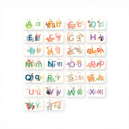 Alphabets & Numbers Wooden Flash Cards
